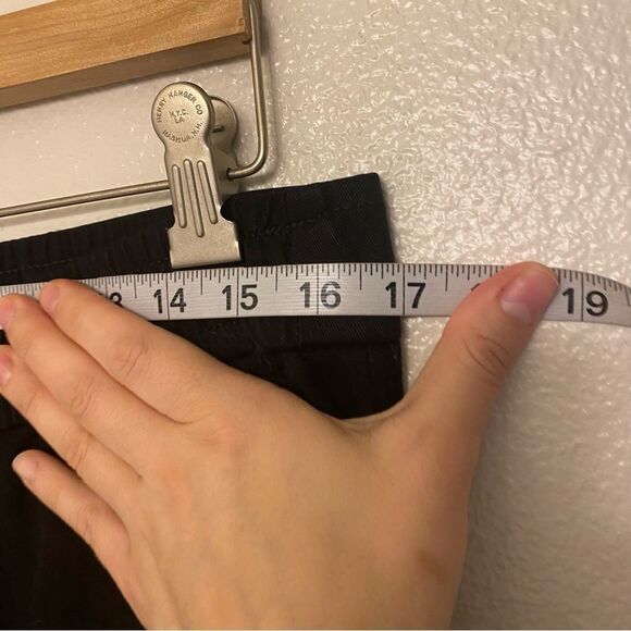 Loft black pull on lyocell modal blend hi rise jogger pants zipper ankle M - Picture 9 of 13